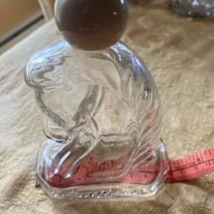 Clear Glass horse head bottle with Grey cap